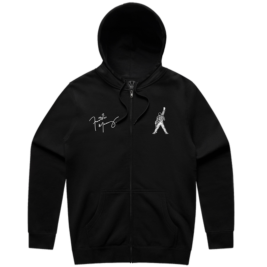 Freddie Mercury Black Zip Hoodie