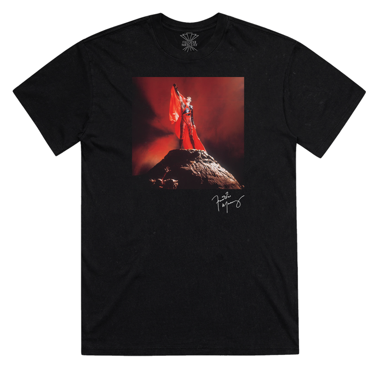 Freddie Mercury Live Photo Black T-Shirt