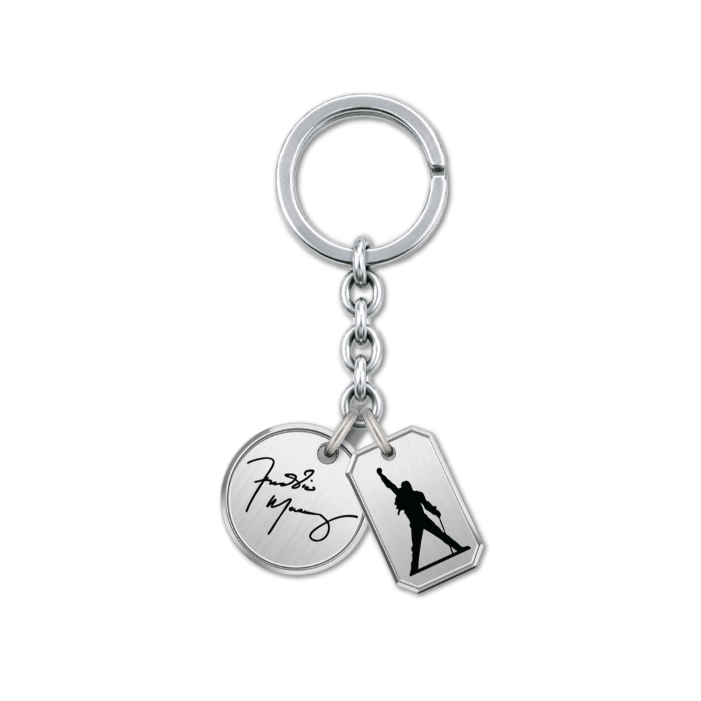 Freddie Mercury Signature Charm Keychain