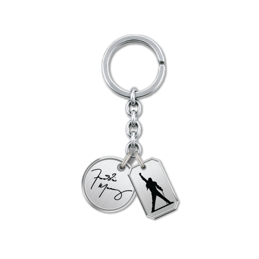 Freddie Mercury Signature Charm Keychain